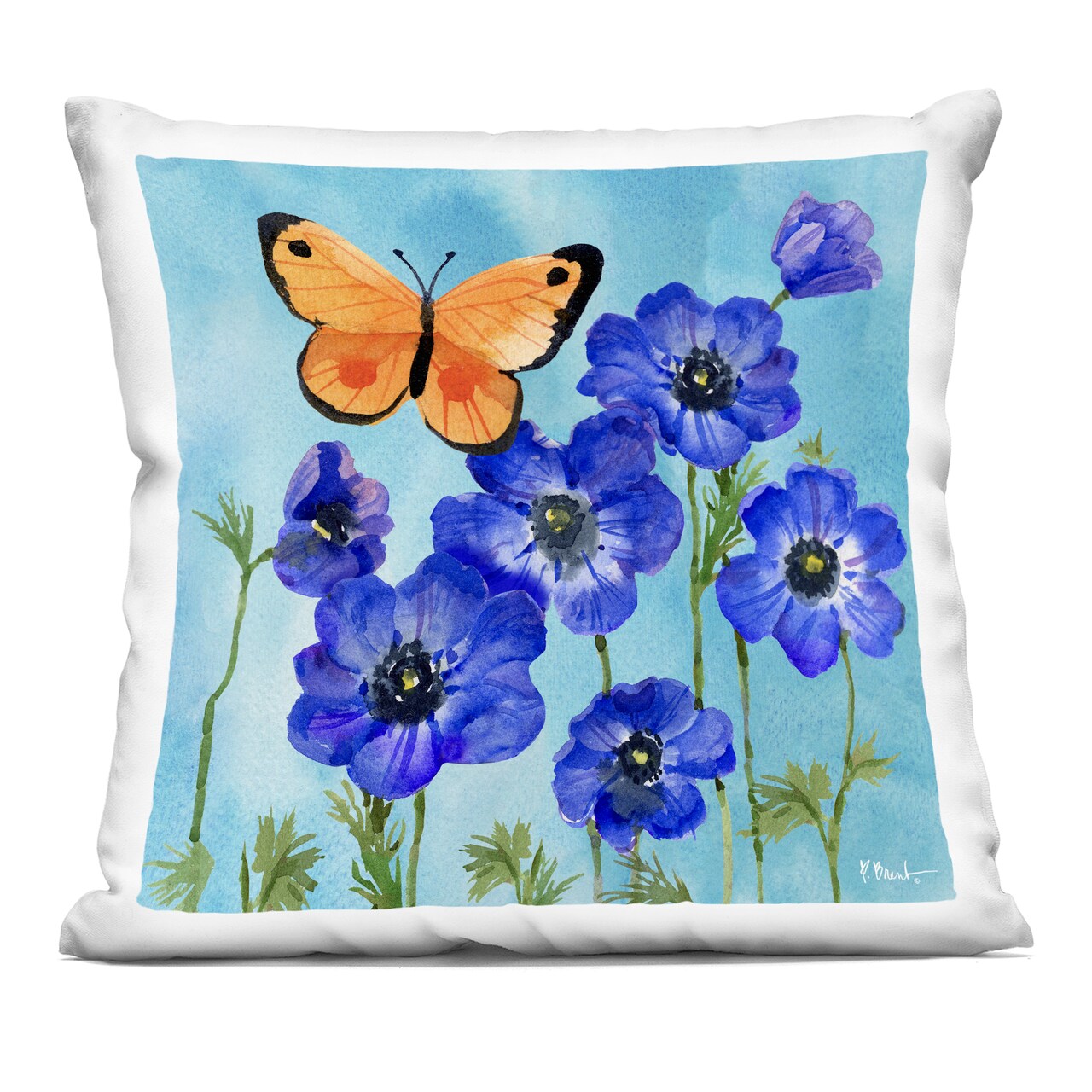 Stupell Industries Poetic Monarch Butterfly Decorative Printed Pillow design by Paul Brent, 18 x 7 x 18
